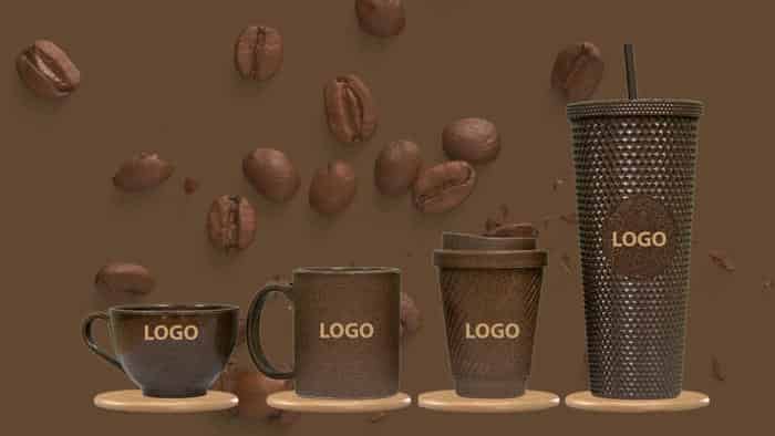 Những bản mẫu ly coffee được làm từ bã cà phê do AirX Carbon sản xuất