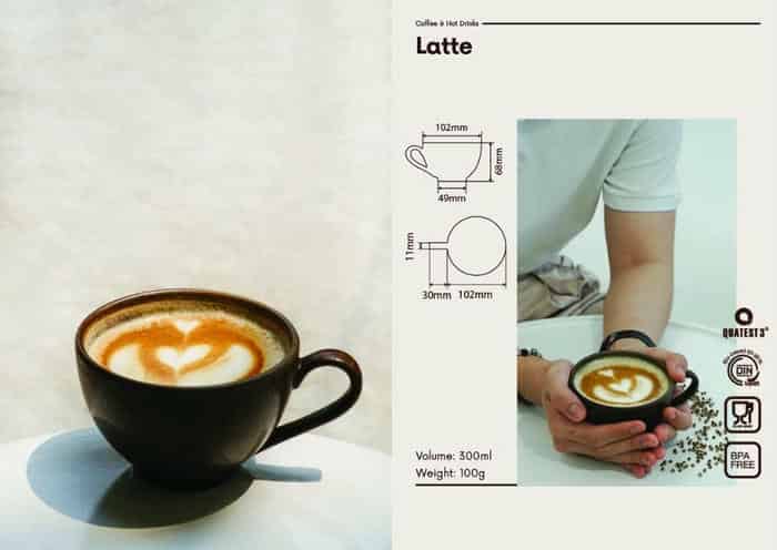 Ly latte làm từ bã cà phê