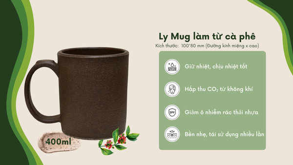 Giftset Quà Tặng Doanh Nghiệp Mới Lạ Tái Chế Từ Bã Cà Phê 3 Quà tặng doanh nghiệp ý nghĩa là ly Mug