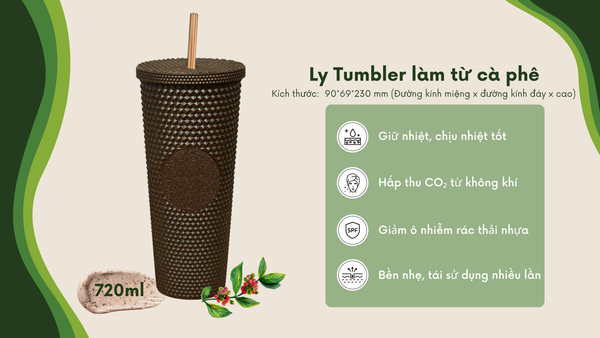 Giftset Quà Tặng Doanh Nghiệp Mới Lạ Tái Chế Từ Bã Cà Phê 5 Quà tặng doanh nghiệp ý nghĩa là ly Tumbler