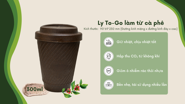 Giftset Quà Tặng Doanh Nghiệp Mới Lạ Tái Chế Từ Bã Cà Phê 4 Quà tặng doanh nghiệp ý nghĩa là ly To-Go