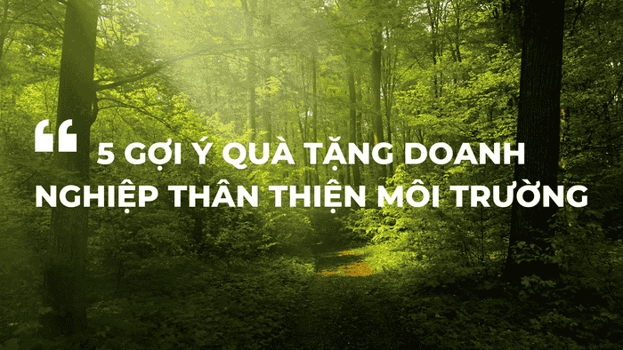 5 Gợi Ý Quà Tặng Doanh Nghiệp Thân Thiện Môi Trường