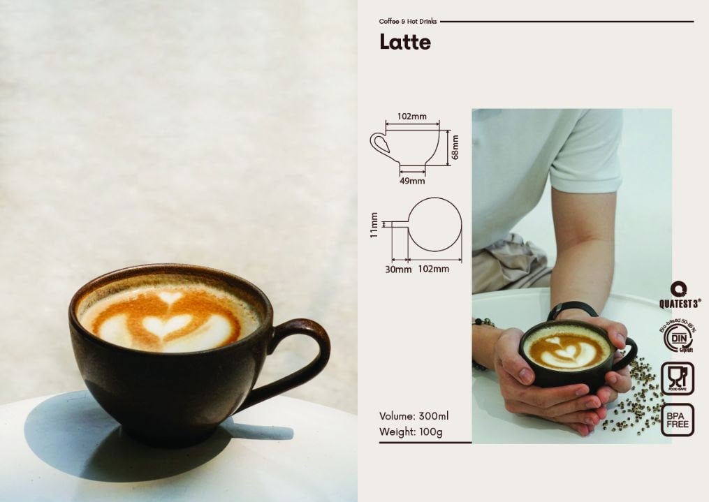 Ly Latte làm từ bã cà phê - AirX Coffee