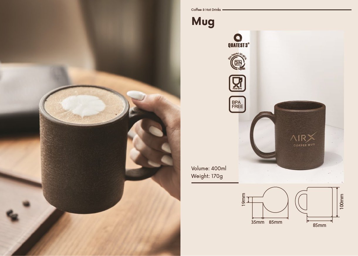 Ly Mug làm từ bã cà phê - AirX Coffee