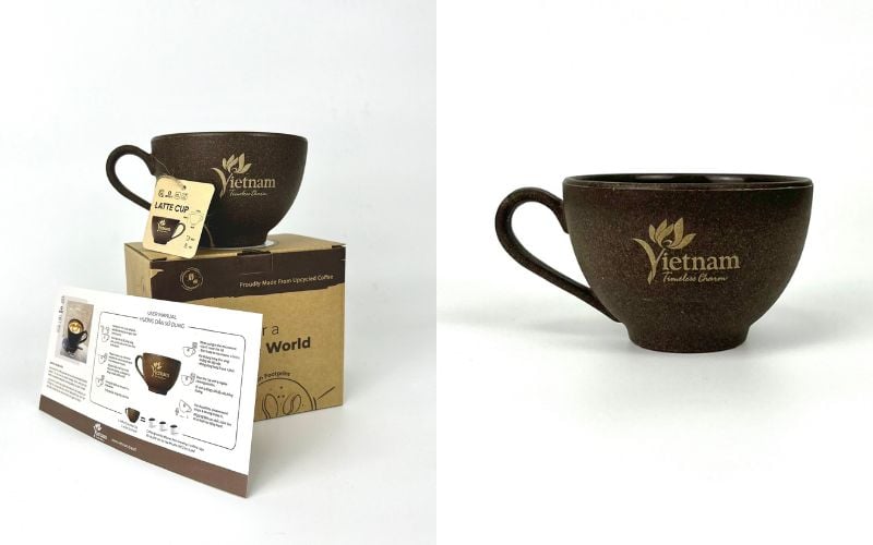 Quà Tặng Thân Thiện Với Môi Trường 3 Quà tặng doanh nghiệp AirX Coffee - Ly Latte làm từ bã cà phê