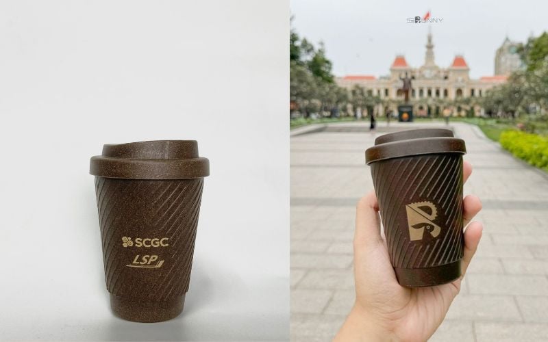 Quà Tặng Quảng Cáo Bền Vững Giá Rẻ Cho Doanh Nghiệp 4 Ly To-go từ bã cà phê- quà tặng quảng cáo bền vững