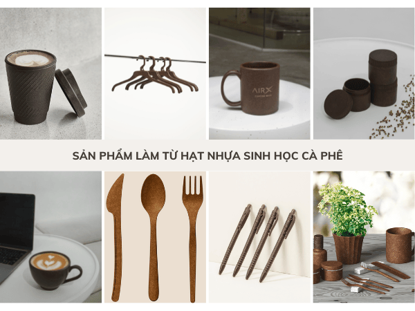Sản phẩm làm từ hạt nhựa sinh học cà phê