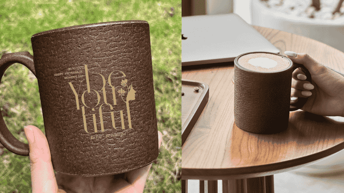 11+ Gợi Ý Quà Tặng 8 3 Ý Nghĩa Nhất Năm 2024 1 Ly Mug làm từ bã cà phê - Gợi ý quà tặng 8 3 ý nghĩa