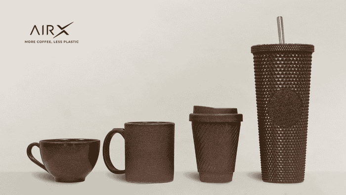 Ly In Logo Làm Từ Bã Cà Phê Độc Đáo 6 AirX Coffee - Ý tưởng 20/10 độc đáo