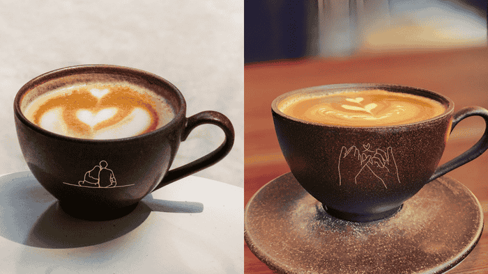 11+ Gợi Ý Quà Tặng 8 3 Ý Nghĩa Nhất Năm 2024 2 Ly Latte làm từ bã cà phê - Gợi ý quà tặng 8 3 ý nghĩa
