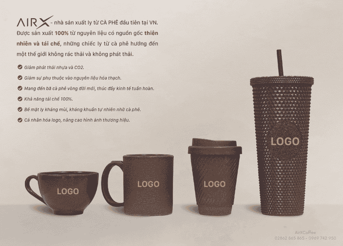 5 Thành Phẩm Từ Bã Cà Phê Đầu Tiên Tại Việt Nam 2 Thành phẩm từ bã cà phê của AirX Coffee