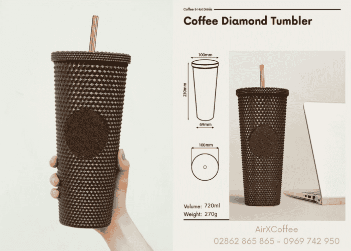 Ly Tumnler làm từ bã cà phê - AirX Coffee