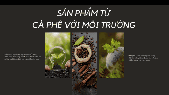 Sản phẩm từ cà phê góp phần môi trường bền vững