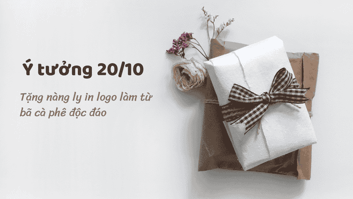 Ý tưởng 20/10: Tặng nàng ly in logo làm từ bã cà phê độc đáo